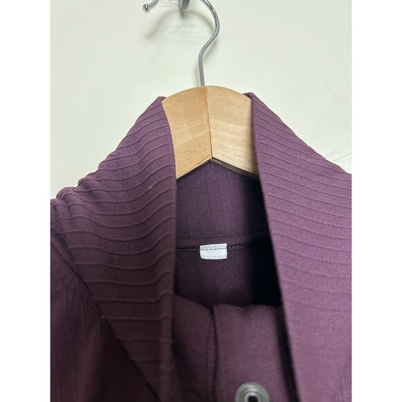 Athleta Purple Flurry Seamless Long Sleeve Henley Top Spiced Cabernet Size M - Picture 6 of 9